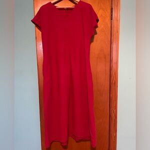 Red maxi dress